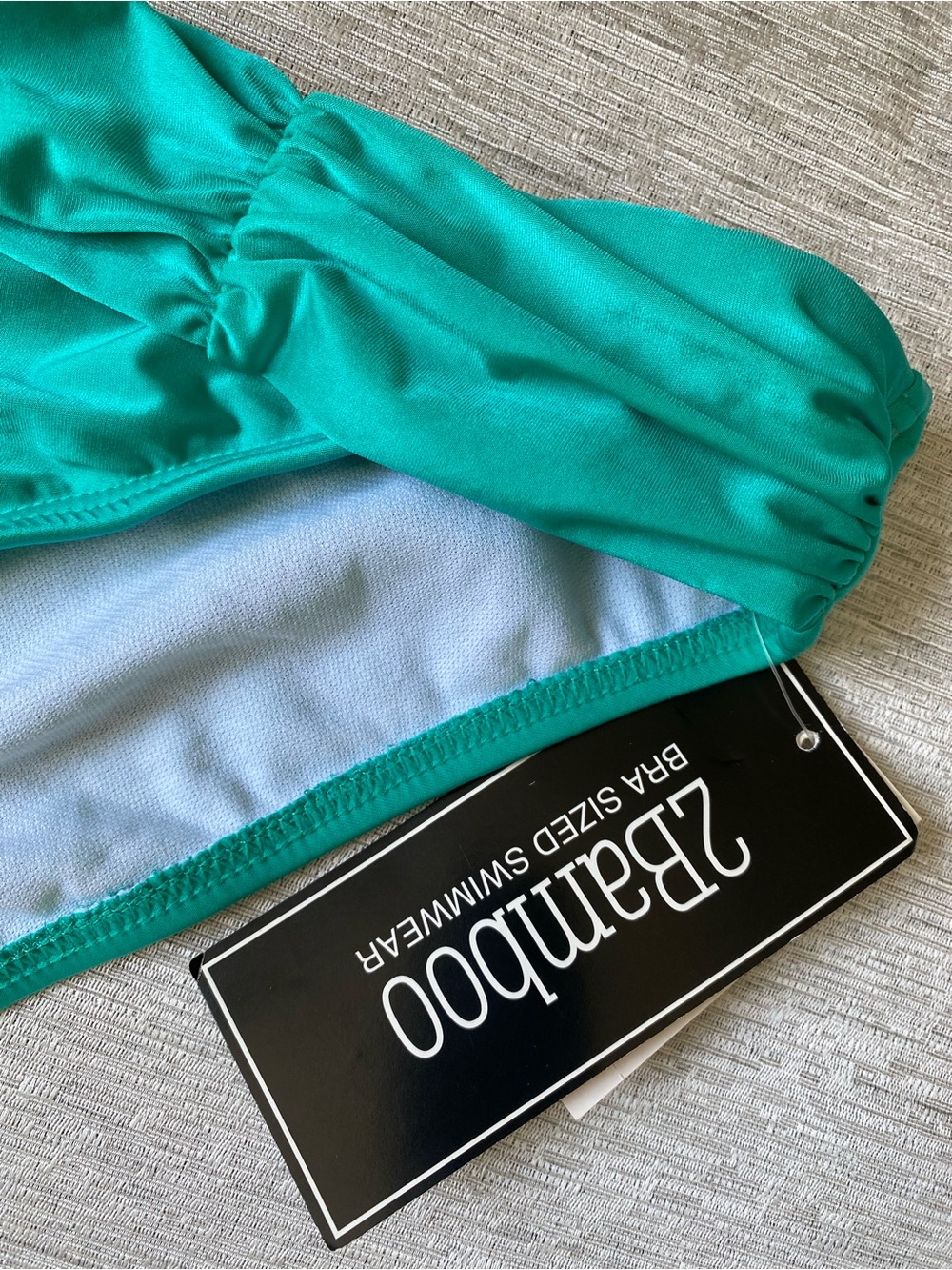 2bamboo Teal Ruched Bikini Bottom NWT - Picture 8 of 8